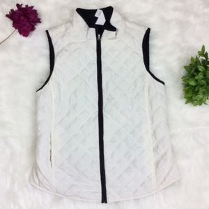 Croft & Barrow White Classic Quilted Vest Size S